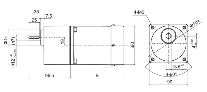 medida-motor-ac-60w-com-redutor-90YT-90GF
