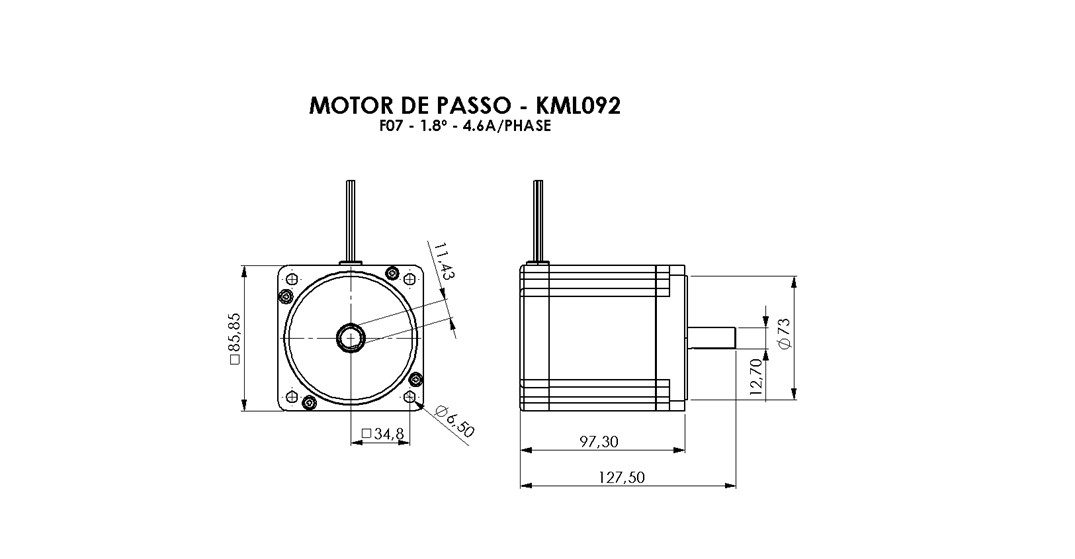 Motor de Passo 60kgf