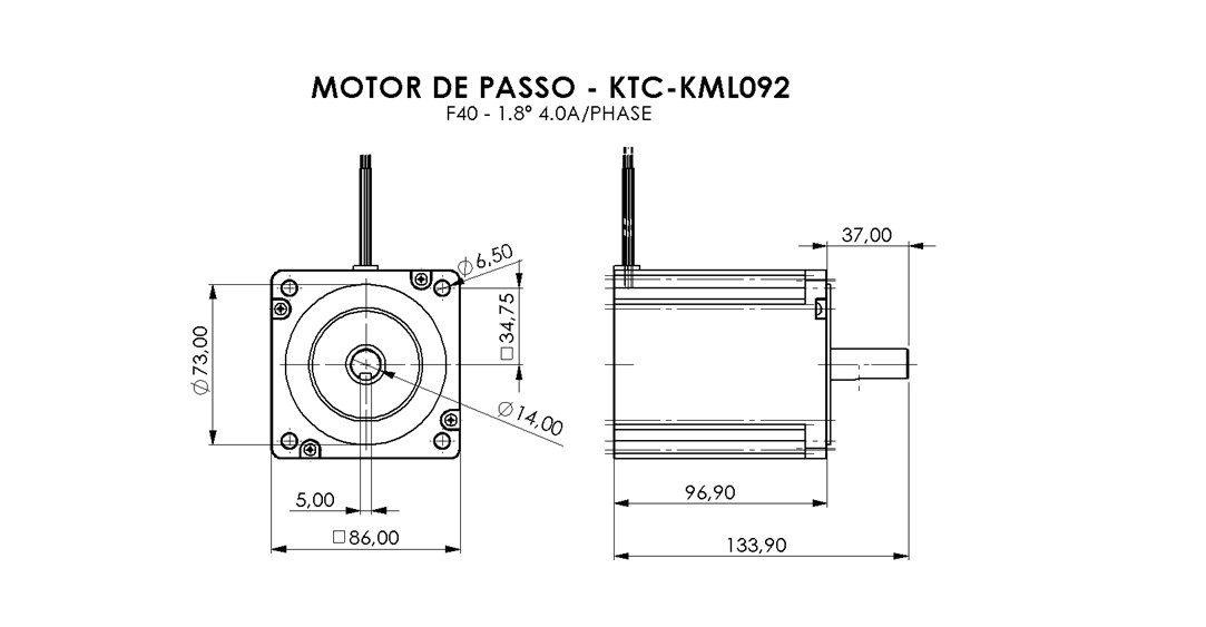 Motor de Passo 65kgf